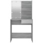 vidaXL Schminktisch mit LED Grau Sonoma 74,5x40x141 cm vidaXL Schminktisch mit LED Grau Sonoma 74,5x40x141 cm