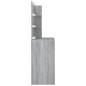 vidaXL Schminktisch mit LED Grau Sonoma 74,5x40x141 cm vidaXL Schminktisch mit LED Grau Sonoma 74,5x40x141 cm
