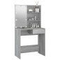 vidaXL Schminktisch mit LED Grau Sonoma 74,5x40x141 cm vidaXL Schminktisch mit LED Grau Sonoma 74,5x40x141 cm