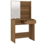 vidaXL Schminktisch mit LED Braun Eiche 74,5x40x141 cm vidaXL Schminktisch mit LED Braun Eiche 74,5x40x141 cm