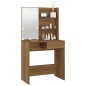 vidaXL Schminktisch mit LED Braun Eiche 74,5x40x141 cm vidaXL Schminktisch mit LED Braun Eiche 74,5x40x141 cm