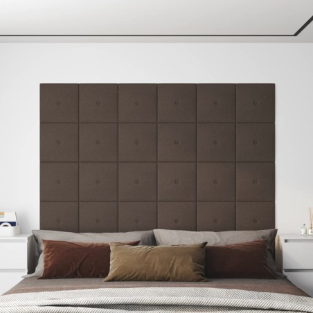 Wandpaneele 12 Stk. Taupe 30x30 cm Stoff 1,08 m²