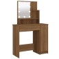 vidaXL Schminktisch mit LED Braun Eichen-Optik 86,5x35x136 cm vidaXL Schminktisch mit LED Braun Eichen-Optik 86,5x35x136 cm