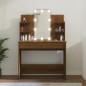 vidaXL Schminktisch mit LED Braun Eichen-Optik 96x40x142 cm vidaXL Schminktisch mit LED Braun Eichen-Optik 96x40x142 cm