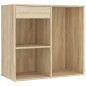 vidaXL LED-Schminktisch mit Schrank Sonoma-Eiche Holzwerkstoff vidaXL LED-Schminktisch mit Schrank Sonoma-Eiche Holzwerkstoff