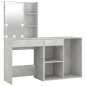 vidaXL LED-Schminktisch mit Schrank Betongrau Holzwerkstoff vidaXL LED-Schminktisch mit Schrank Betongrau Holzwerkstoff