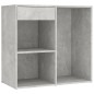 vidaXL LED-Schminktisch mit Schrank Betongrau Holzwerkstoff vidaXL LED-Schminktisch mit Schrank Betongrau Holzwerkstoff