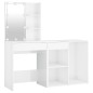vidaXL LED-Schminktisch mit Schrank Hochglanz-Weiß Holzwerkstoff vidaXL LED-Schminktisch mit Schrank Hochglanz-Weiß Holzwerkstoff