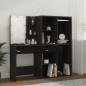 vidaXL LED-Schminktisch mit Schränken Schwarz Holzwerkstoff vidaXL LED-Schminktisch mit Schränken Schwarz Holzwerkstoff