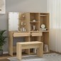 vidaXL Schminktisch-Set mit LED Sonoma-Eiche Holzwerkstoff