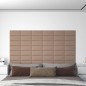 Wandpaneele 12 Stk. Cappuccino-Braun 30x15cm Kunstleder 0,54 m² Wandpaneele 12 Stk. Cappuccino-Braun 30x15cm Kunstleder 0,54 m²