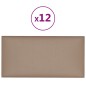 Wandpaneele 12 Stk. Cappuccino-Braun 30x15cm Kunstleder 0,54 m² Wandpaneele 12 Stk. Cappuccino-Braun 30x15cm Kunstleder 0,54 m²