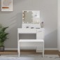 vidaXL Schminktisch-Set mit LED Weiß Holzwerkstoff vidaXL Schminktisch-Set mit LED Weiß Holzwerkstoff