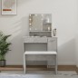 vidaXL Schminktisch-Set mit LED Betongrau Holzwerkstoff vidaXL Schminktisch-Set mit LED Betongrau Holzwerkstoff