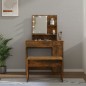 vidaXL Schminktisch-Set mit LED Räuchereiche Holzwerkstoff vidaXL Schminktisch-Set mit LED Räuchereiche Holzwerkstoff