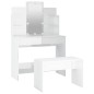 vidaXL Schminktisch-Set mit LED Hochglanz-Weiß Holzwerkstoff vidaXL Schminktisch-Set mit LED Hochglanz-Weiß Holzwerkstoff