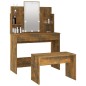vidaXL Schminktisch-Set mit LED Räuchereiche Holzwerkstoff vidaXL Schminktisch-Set mit LED Räuchereiche Holzwerkstoff
