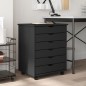 vidaXL Rollschrank mit Schubladen MOSS Grau Massivholz Kiefer vidaXL Rollschrank mit Schubladen MOSS Grau Massivholz Kiefer