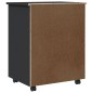 vidaXL Rollschrank mit Schubladen MOSS Grau Massivholz Kiefer vidaXL Rollschrank mit Schubladen MOSS Grau Massivholz Kiefer