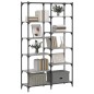 vidaXL Bücherregal Grau Sonoma 100x32x170 cm Holzwerkstoff und Eisen vidaXL Bücherregal Grau Sonoma 100x32x170 cm Holzwerkstoff und Eisen