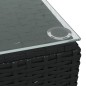 vidaXL 4-tlg. Garten-Lounge-Set mit Kissen Schwarz Poly Rattan vidaXL 4-tlg. Garten-Lounge-Set mit Kissen Schwarz Poly Rattan