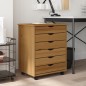 vidaXL Rollschrank mit Schubladen MOSS Honigbraun Massivholz Kiefer vidaXL Rollschrank mit Schubladen MOSS Honigbraun Massivholz Kiefer