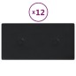 Wandpaneele 12 Stk. Schwarz 30x15 cm Kunstleder 0,54 m² Wandpaneele 12 Stk. Schwarz 30x15 cm Kunstleder 0,54 m²