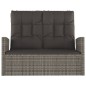 vidaXL Gartenbank mit Liegefunktion & Kissen Grau 118 cm Poly Rattan vidaXL Gartenbank mit Liegefunktion & Kissen Grau 118 cm Poly Rattan