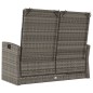 vidaXL Gartenbank mit Liegefunktion & Kissen Grau 118 cm Poly Rattan vidaXL Gartenbank mit Liegefunktion & Kissen Grau 118 cm Poly Rattan