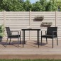 vidaXL Gartenstühle mit Kissen 2 Stk. Schwarz 56,5x57x83cm Poly Rattan vidaXL Gartenstühle mit Kissen 2 Stk. Schwarz 56,5x57x83cm Poly Rattan
