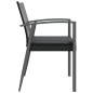 vidaXL Gartenstühle mit Kissen 2 Stk. Schwarz 56,5x57x83cm Poly Rattan vidaXL Gartenstühle mit Kissen 2 Stk. Schwarz 56,5x57x83cm Poly Rattan