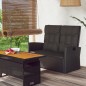 vidaXL Gartenbank mit Liegefunktion & Kissen Schwarz 118cm Poly Rattan vidaXL Gartenbank mit Liegefunktion & Kissen Schwarz 118cm Poly Rattan