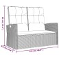 vidaXL Gartenbank mit Liegefunktion & Kissen Schwarz 118cm Poly Rattan vidaXL Gartenbank mit Liegefunktion & Kissen Schwarz 118cm Poly Rattan