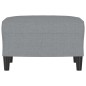 vidaXL Fußhocker Hellgrau 60x50x41 cm Stoff vidaXL Fußhocker Hellgrau 60x50x41 cm Stoff