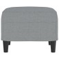 vidaXL Fußhocker Hellgrau 60x50x41 cm Stoff vidaXL Fußhocker Hellgrau 60x50x41 cm Stoff