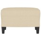 vidaXL Fußhocker Creme 60x50x41 cm Stoff vidaXL Fußhocker Creme 60x50x41 cm Stoff