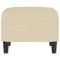 vidaXL Fußhocker Creme 60x50x41 cm Stoff vidaXL Fußhocker Creme 60x50x41 cm Stoff