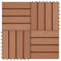 vidaXL Terrassenfliesen 11Stk. Tief Geprägt WPC 30x30cm 1 qm Hellbraun vidaXL Terrassenfliesen 11Stk. Tief Geprägt WPC 30x30cm 1 qm Hellbraun