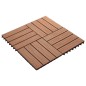 vidaXL Terrassenfliesen 11Stk. Tief Geprägt WPC 30x30cm 1 qm Hellbraun vidaXL Terrassenfliesen 11Stk. Tief Geprägt WPC 30x30cm 1 qm Hellbraun
