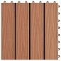 vidaXL Terrassenfliesen 11Stk. Tief Geprägt WPC 30x30cm 1 qm Hellbraun vidaXL Terrassenfliesen 11Stk. Tief Geprägt WPC 30x30cm 1 qm Hellbraun