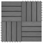 vidaXL Terrassenfliesen 11 Stk. Tief Geprägt WPC 30x30cm 1 qm Grau vidaXL Terrassenfliesen 11 Stk. Tief Geprägt WPC 30x30cm 1 qm Grau