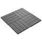vidaXL Terrassenfliesen 11 Stk. Tief Geprägt WPC 30x30cm 1 qm Grau vidaXL Terrassenfliesen 11 Stk. Tief Geprägt WPC 30x30cm 1 qm Grau