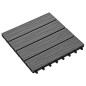 vidaXL Terrassenfliesen 11 Stk. Tief Geprägt WPC 30x30cm 1 qm Grau vidaXL Terrassenfliesen 11 Stk. Tief Geprägt WPC 30x30cm 1 qm Grau