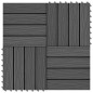 vidaXL Terrassenfliesen 11 Stk. Tief Geprägt WPC 30x30cm 1 qm Schwarz vidaXL Terrassenfliesen 11 Stk. Tief Geprägt WPC 30x30cm 1 qm Schwarz