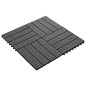 vidaXL Terrassenfliesen 11 Stk. Tief Geprägt WPC 30x30cm 1 qm Schwarz vidaXL Terrassenfliesen 11 Stk. Tief Geprägt WPC 30x30cm 1 qm Schwarz