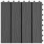 vidaXL Terrassenfliesen 11 Stk. Tief Geprägt WPC 30x30cm 1 qm Schwarz vidaXL Terrassenfliesen 11 Stk. Tief Geprägt WPC 30x30cm 1 qm Schwarz