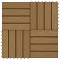 vidaXL Terrassenfliesen 11Stk. Tief Geprägt WPC 30x30cm 1 qm Teakfarbe vidaXL Terrassenfliesen 11Stk. Tief Geprägt WPC 30x30cm 1 qm Teakfarbe