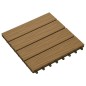vidaXL Terrassenfliesen 11Stk. Tief Geprägt WPC 30x30cm 1 qm Teakfarbe vidaXL Terrassenfliesen 11Stk. Tief Geprägt WPC 30x30cm 1 qm Teakfarbe
