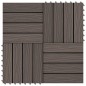 vidaXL Terrassenfliesen 11Stk Tief Geprägt WPC 30x30cm 1qm Dunkelbraun vidaXL Terrassenfliesen 11Stk Tief Geprägt WPC 30x30cm 1qm Dunkelbraun