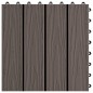 vidaXL Terrassenfliesen 11Stk Tief Geprägt WPC 30x30cm 1qm Dunkelbraun vidaXL Terrassenfliesen 11Stk Tief Geprägt WPC 30x30cm 1qm Dunkelbraun